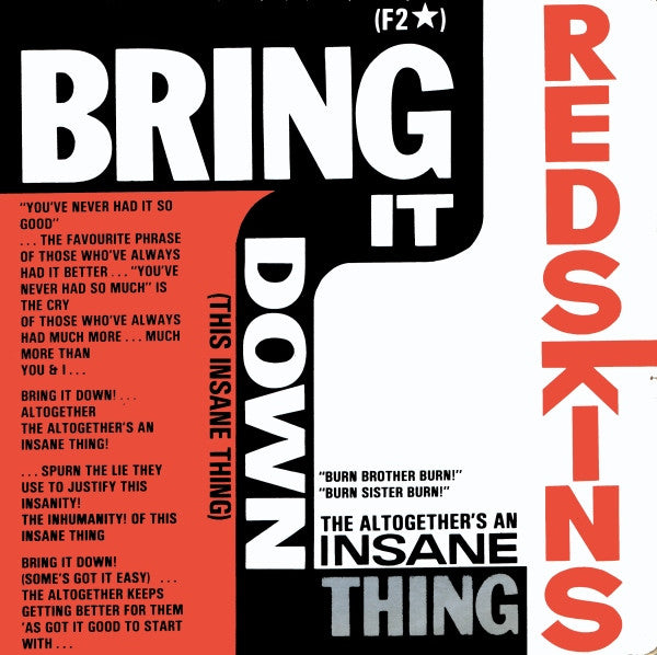 THE REDSKINS - BRING IT DOWN! (THIS INSANE THING)