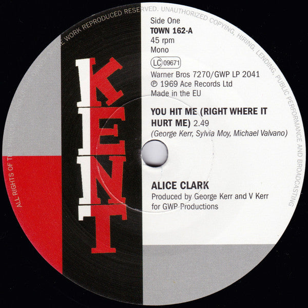 Alice Clark / The Devonnes - You Hit Me / I Couldn't Build A World With You (On The Outside)