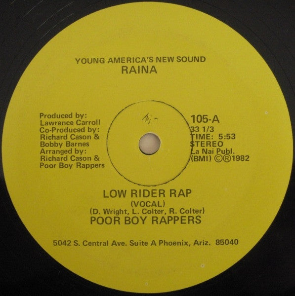 POOR BOY RAPPERS - LOW RIDER RAP