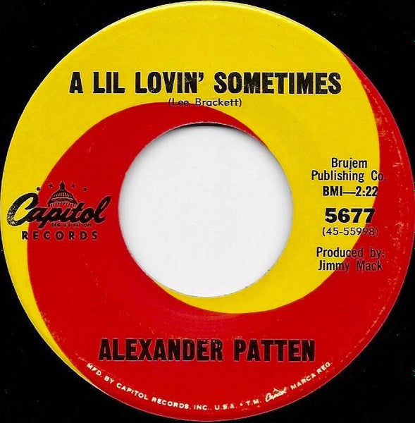 ALEXANDER PATTON - A LIL LOVIN' SOMETIMES